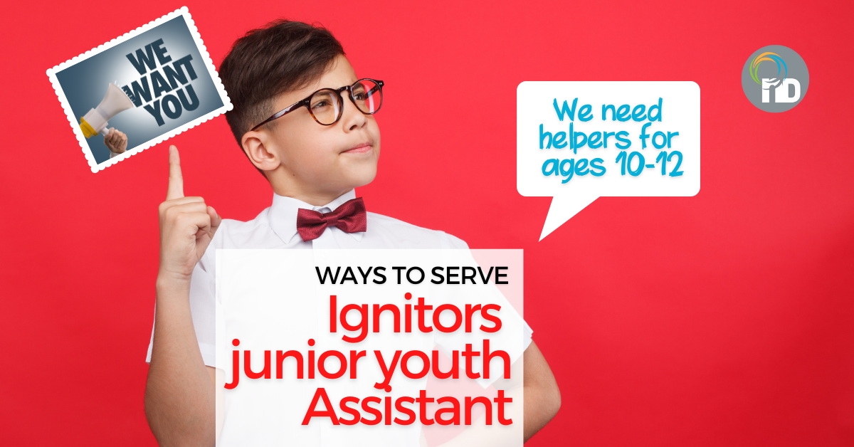 Ignitors Junior Youth Group Meetings Assistant Needed at newDAY Church Edenvale