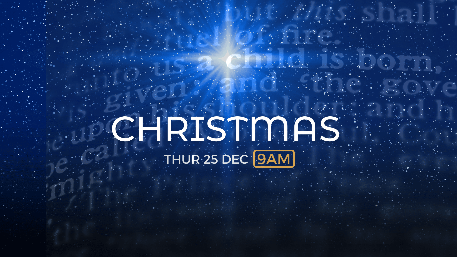 Christmas Day Service 9AM - December 2024